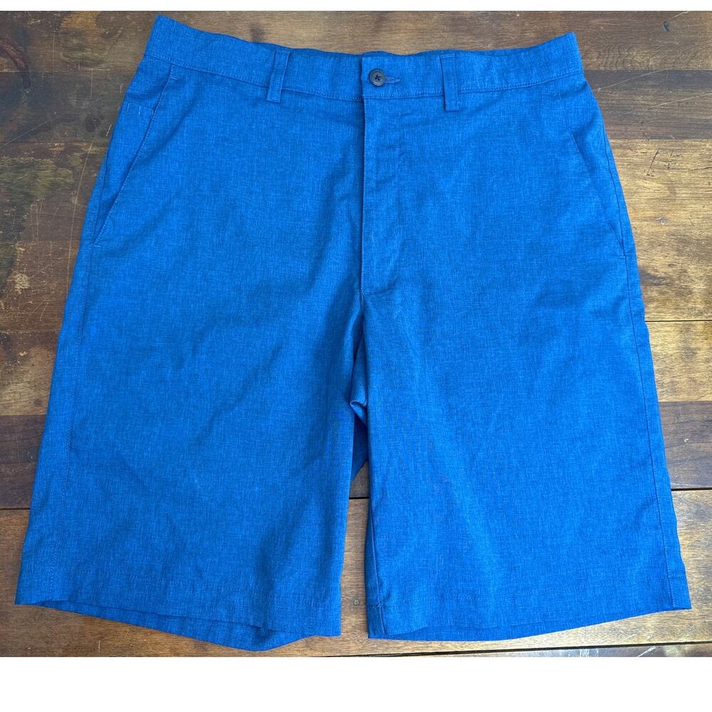PGA Tour Comfort Waist Blue / Heather Gray Athleisure Golf Shorts Men's Size 32